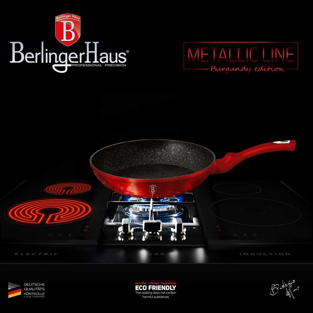 PATELNIA GRANITOWA 20cm BERLINGER HAUS RED METALLIC LINE BH-1251