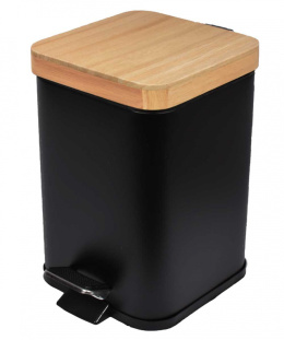 TRASH CAN 3L WITH BAMBOO COVER AND TOILET BRUSH 1137