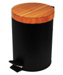 TRASH CAN 3L WITH BAMBOO COVER AND TOILET BRUSH 1136