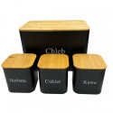 BREAD BOX WITH SET OF KITCHEN CONTAINERS 2721