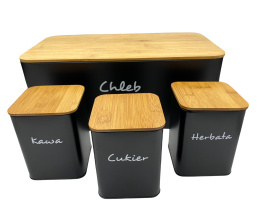BREAD BOX WITH SET OF KITCHEN CONTAINERS 2721