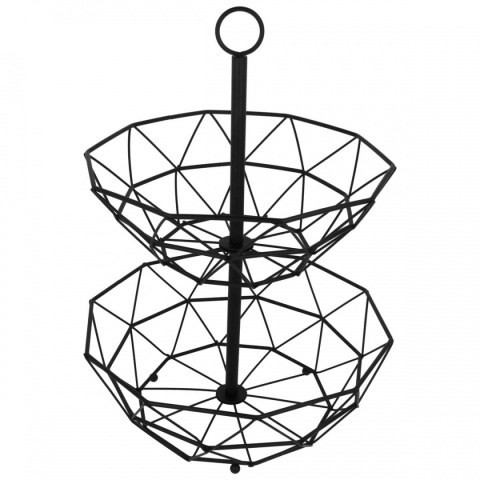 KOSZYK STALOWY NA OWOCE 25cm czarny 1704
