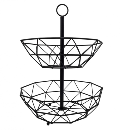 KOSZYK STALOWY NA OWOCE 25cm czarny 1704
