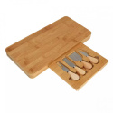 CHEESE CUTTING AND SERVING BOARD WITH KINGHOFF KH-1567 UTENSILS