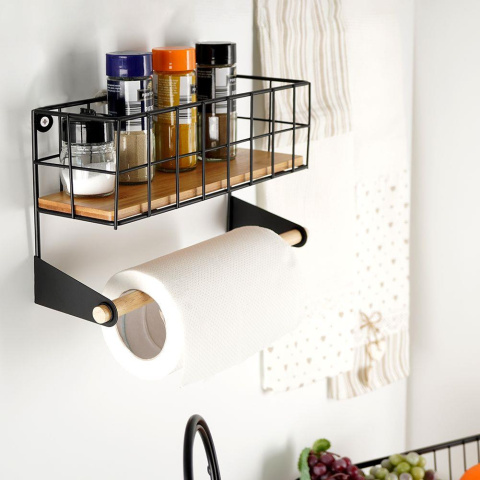 PÓŁKA NA PRZYPRAWY + WIESZAK NA RĘCZNIK PAPIEROWY 1713