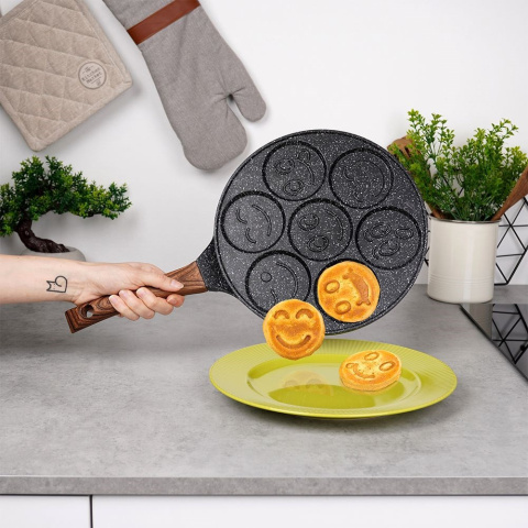 PATELNIA GRANITOWA DO 7 PLACUSZKÓW Z UŚMIESZKAMI BLACK&WOOD 19908