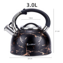 KETTLE WITH WHISTLE 3L GLAMOR BLACK GOLD E-5155