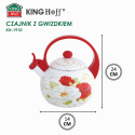CZAJNIK EMALIOWANY 2L Z GWIZDKIEM KINGHOFF KH-1910