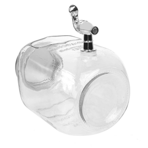 SŁÓJ SZKLANY 4l DO NAPOJÓW Z KRANIKIEM I STOJAKIEM GRIFFO