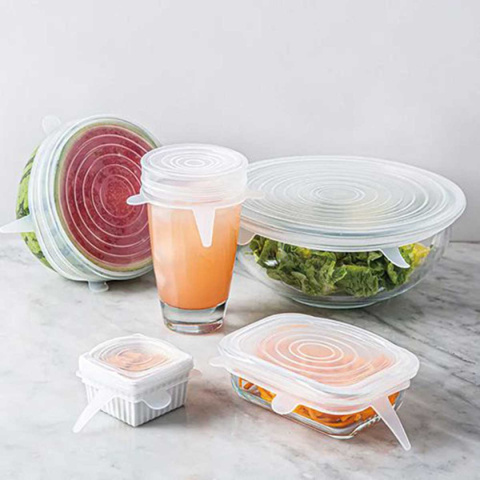 ZESTAW 6 szt. UNIWERSALNYCH POKRYWEK SILIKONOWYCH KINGHOFF KH-1902