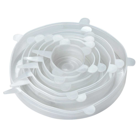 ZESTAW 6 szt. UNIWERSALNYCH POKRYWEK SILIKONOWYCH KINGHOFF KH-1902