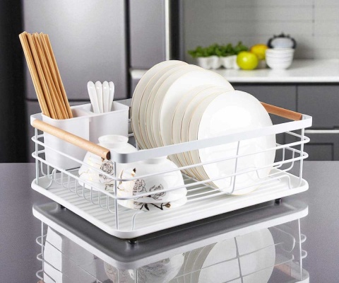 SUSZARKA DO NACZYŃ Z OCIEKACZEM I TACĄ E-8056