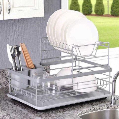 SUSZARKA DO NACZYŃ Z OCIEKACZEM I TACĄ E-8056