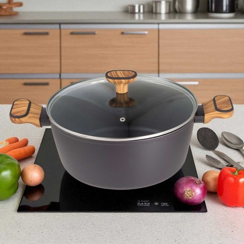 GARNEK MULTICLAD 28cm Z POKRYWĄ BERGNER BG-56038 CHARCOAL