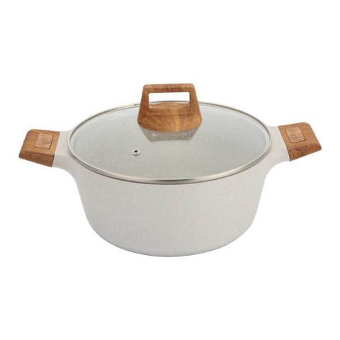 GARNEK MARMURKOWY 28cm Z POKRYWĄ BERGNER BG-30643 NATURALLY