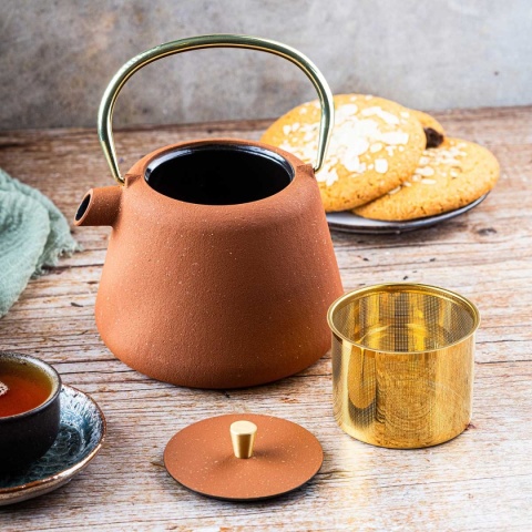 ZAPARZACZ ŻELIWNY IMBRYK 1L Z FILTREM KINGHOFF KH-1934