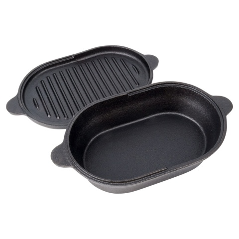 BRYTFANNA PATELNIA ŻELIWNA Z PATELNIĄ 2w1 28x16cm CAST LINE 279053