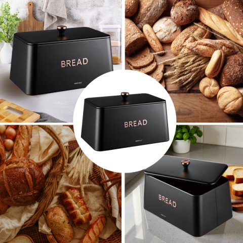 ELEGANCKI CHLEBAK STALOWY KINGHOFF KH-1949 CZARNY