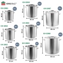 GARNEK GASTRONOMICZNY Z POKRYWĄ STALOWĄ 21L KINGHOFF KH-1962