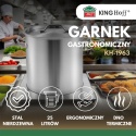GARNEK GASTRONOMICZNY Z POKRYWĄ STALOWĄ 25L KINGHOFF KH-1963