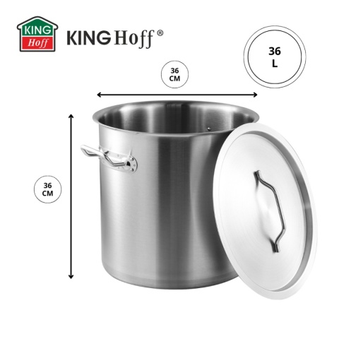 GARNEK GASTRONOMICZNY Z POKRYWĄ STALOWĄ 36L KINGHOFF KH-1965