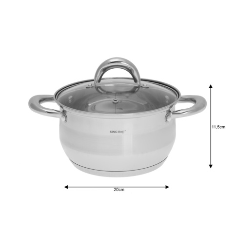 Komplet garnków stalowych 12 elementów Kinghoff KH-1098