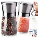 ZESTAW RĘCZNYCH MŁYNKÓW DO PIEPRZU I SOLI SZKLANYCH 259608