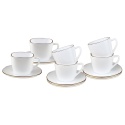 ZESTAW KAWOWOWY 6 FILIŻANEK ZE SPODECZKAMI KINGHOFF OPAL KH-1930