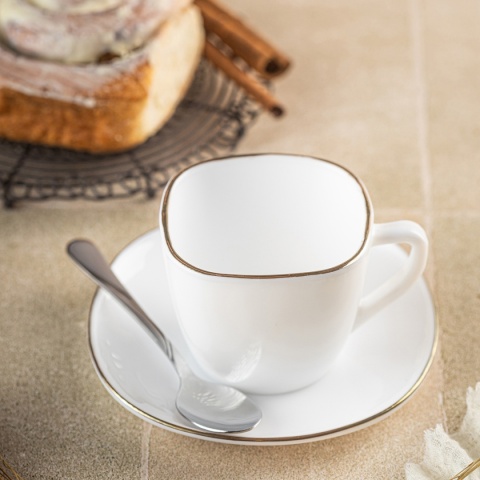 ZESTAW KAWOWOWY 6 FILIŻANEK ZE SPODECZKAMI KINGHOFF OPAL KH-1930