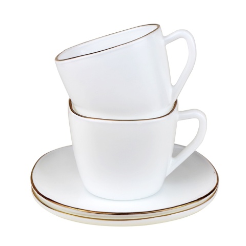 ZESTAW KAWOWOWY 6 FILIŻANEK ZE SPODECZKAMI KINGHOFF OPAL KH-1930