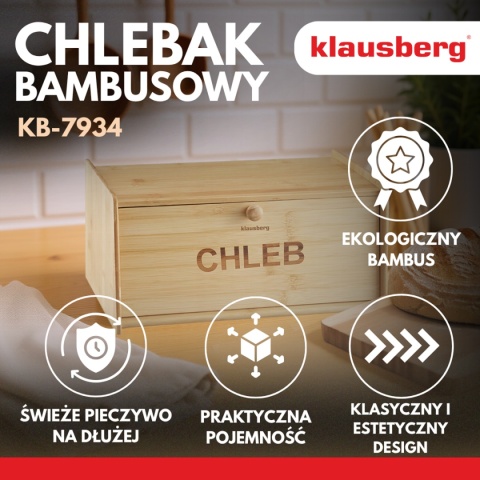 CHLEBAK POJEMNIK BAMBUSOWY NA PIECZYWO KLAUSBERG KB-793