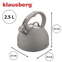 CZAJNIK STALOWY Z GWIZDKIEM 2,5L KLAUSBERG KB-7912