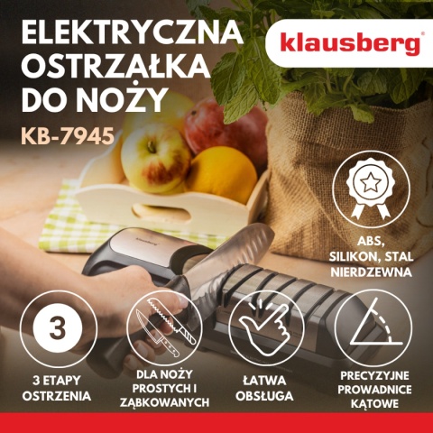 ELEKTRYCZNA DIAMENTOWA OSTRZAŁKA DO NOŻY KLAUSBERG KB-7945