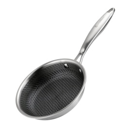 PATELNIA STALOWA 18cm Z POWŁOKĄ PLASTER MIODU E-7544