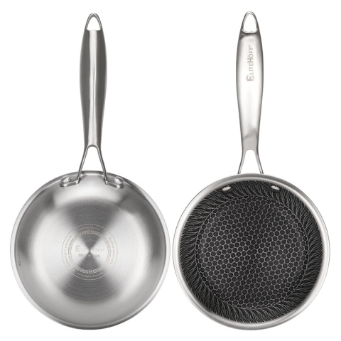 PATELNIA STALOWA 16cm Z POWŁOKĄ PLASTER MIODU E-7543