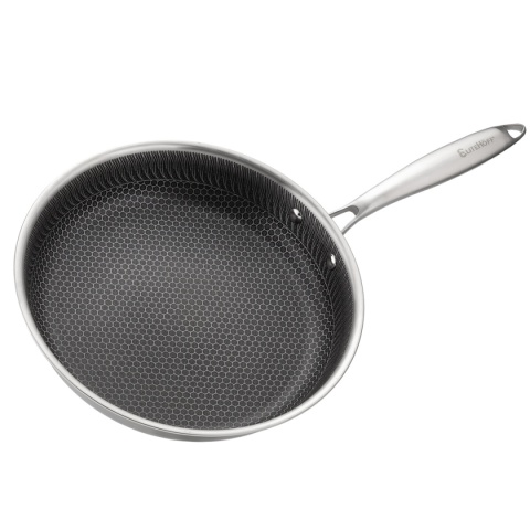 PATELNIA STALOWA 28cm Z POWŁOKĄ PLASTER MIODU E-7549