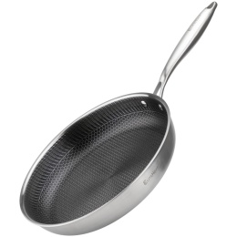 PATELNIA STALOWA 30cm Z POWŁOKĄ PLASTER MIODU E-7550