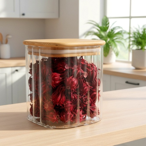 SZKLANY POJEMNIK KUCHENNY NA PRODUKTY SYPKIE 750ml 229251