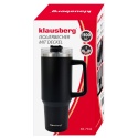 STALOWY KUBEK TERMICZNY TERMOS 1100ml Z RĄCZKĄ I SŁOMKĄ KLAUSBERG KB-7942