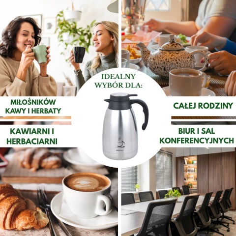 TERMOS DZBANEK KONFERENCYJNY NA KAWĘ HERBATĘ 2L KINGHOFF KH-1994
