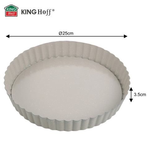 BLACHA FORMA DO TARTY Ø25cm Z WYJMOWANYM DNEM KINGHOFF KH-1969