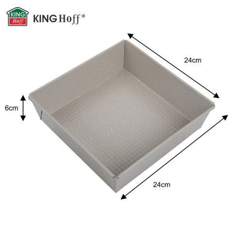 FORMA BLACHA KWADRATOWA DO CIASTA 24x24cm KINGHOFF KH-1974
