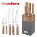 ZESTAW NOŻY W BLOKU AKACJOWYM KLAUSBERG KB-7983