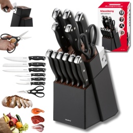 ZESTAW NOŻY KUCHENNYCH I DO STEKÓW W BLOKU KLAUSBERG KB-7985