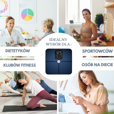 ANALITYCZNA WAGA ŁAZIENKOWA SMART IOS ANDROID KLAUSBERG KB-7940