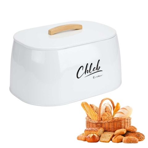 CHLEBAK POJEMNIK STALOWY NA PIECZYWO E-6325 biały