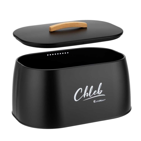 CHLEBAK POJEMNIK STALOWY NA PIECZYWO E-6234 czarny