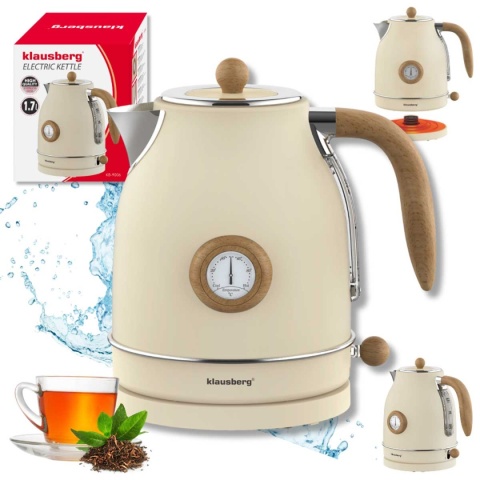 CZAJNIK ELEKTRYCZNY 1,7L Z TERMOMETREM KLAUSBERG KB-9006 RETRO
