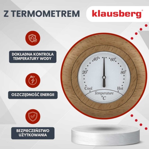 CZAJNIK ELEKTRYCZNY 1,7L Z TERMOMETREM KLAUSBERG KB-9006 RETRO