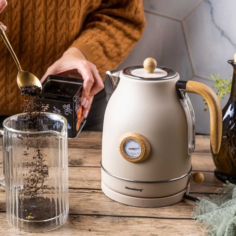 CZAJNIK ELEKTRYCZNY 1,7L Z TERMOMETREM KLAUSBERG KB-9006 RETRO